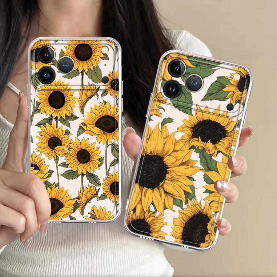 Phone Cases Iphone 17 - Cute Sunflower Pattern Case for Apple