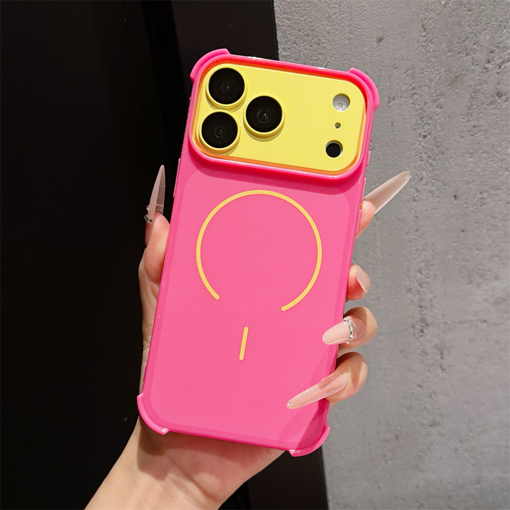 Phone Cases With Magsafe - Contrast Color Armor Phone Case for