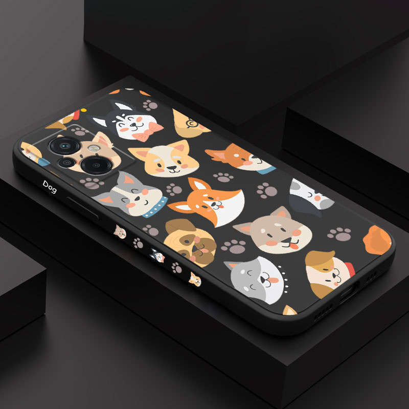 Phone Cases Rubber - Round Dogs Phone Case For Xiaomi