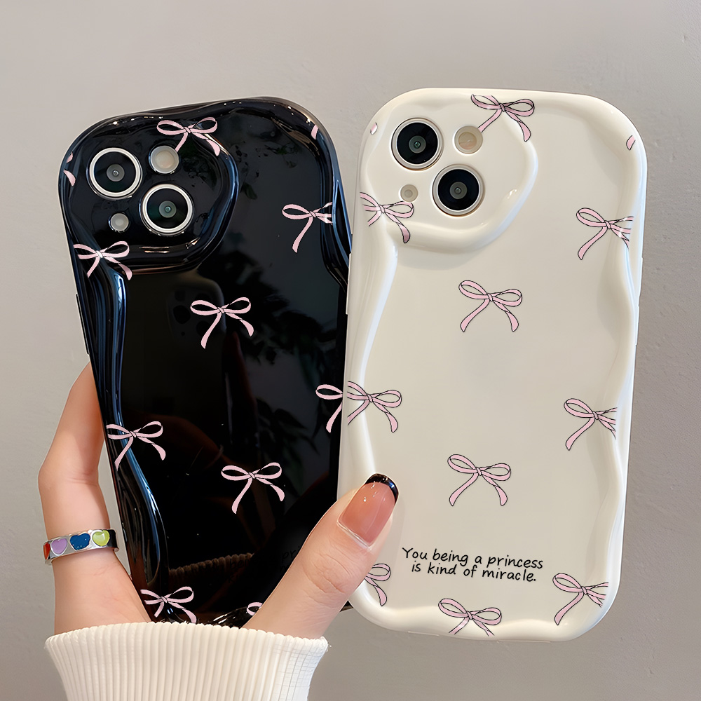 Phone Cases Dior - Bow Wavy Edge Phone Case For