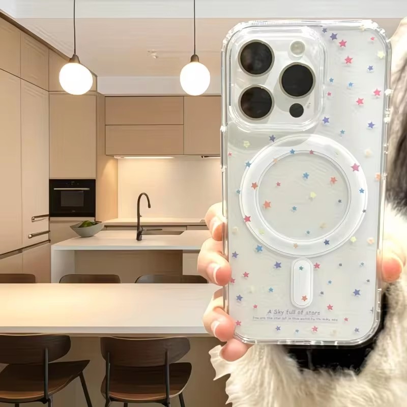 Phone Cases With Magsafe - Little Star Pattern Phone Case For