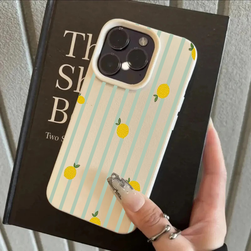 Phone Cases Iphone 17 - Shockproof Cute Lemon Pattern Silicone Phone