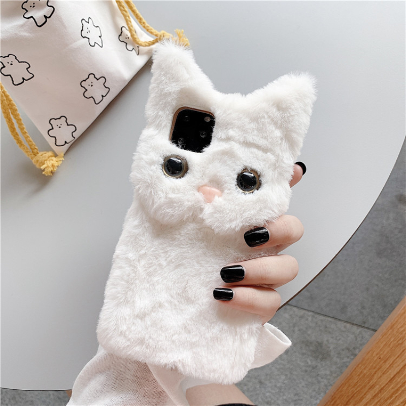 3D Cute Cartoon Cat Furry Plus - Phone Cases Iphone 17 评论和价格