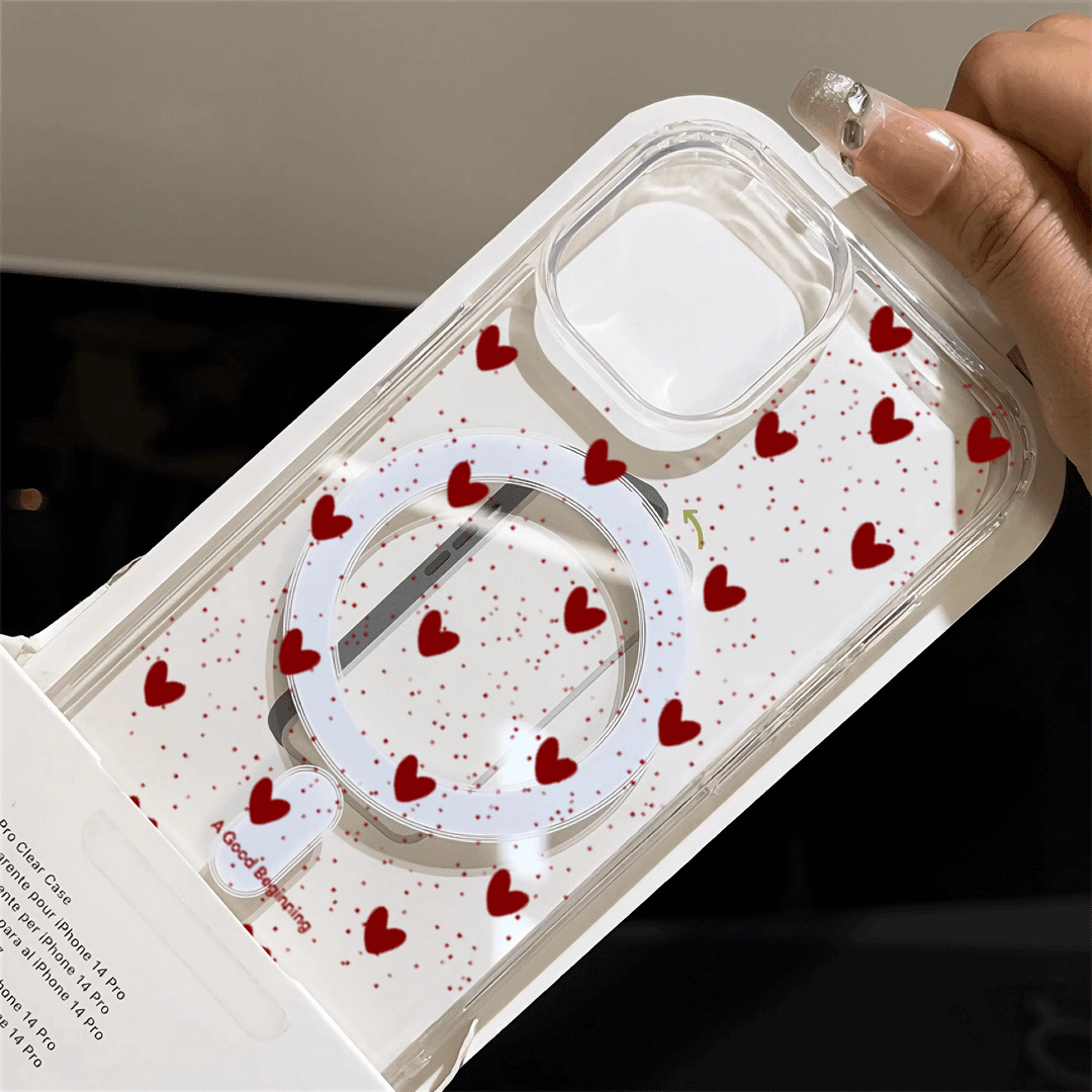 INS Red Love Heart Sexy Transp - Phone Cases With Magsafe 评论和价格