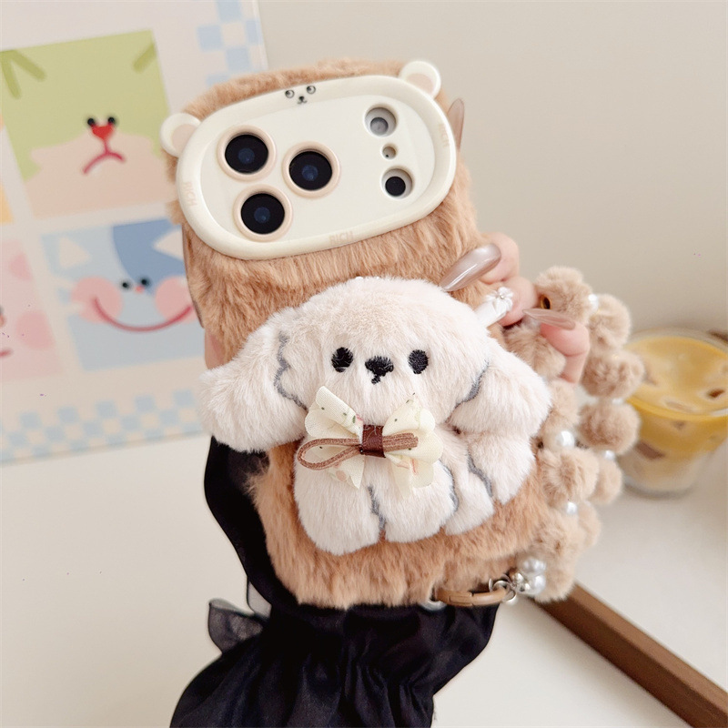 3D Cartoon Bowknot Puppy Warm  - Phone Cases Iphone 17 评论和价格