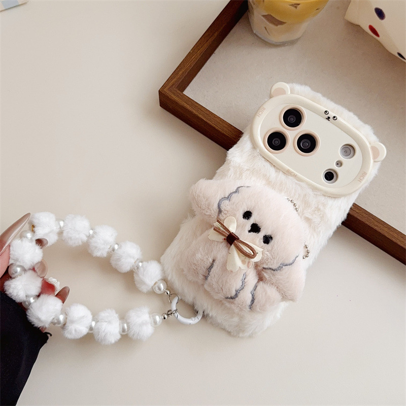 3D Cartoon Bowknot Puppy Warm  - Phone Cases Iphone 17 评论和价格