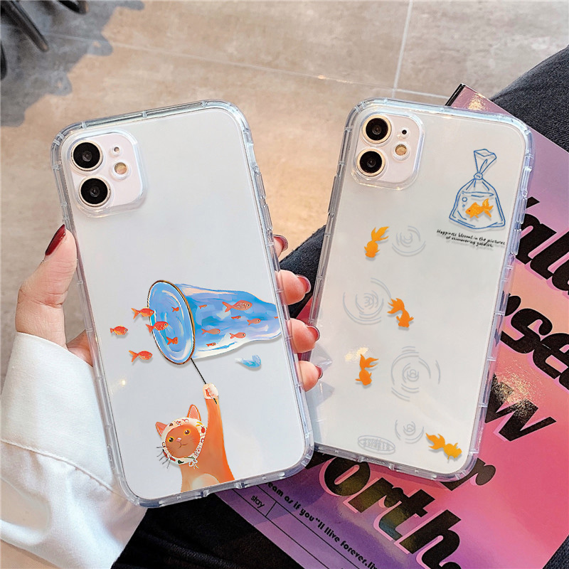 Lovely Fishes Clear Phone Case - Phone Cases Clear 评论和价格