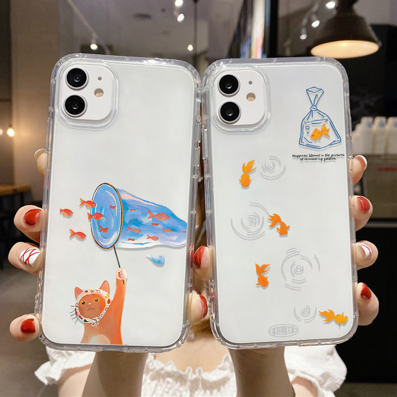 Lovely Fishes Clear Phone Case - Phone Cases Clear 评论和价格