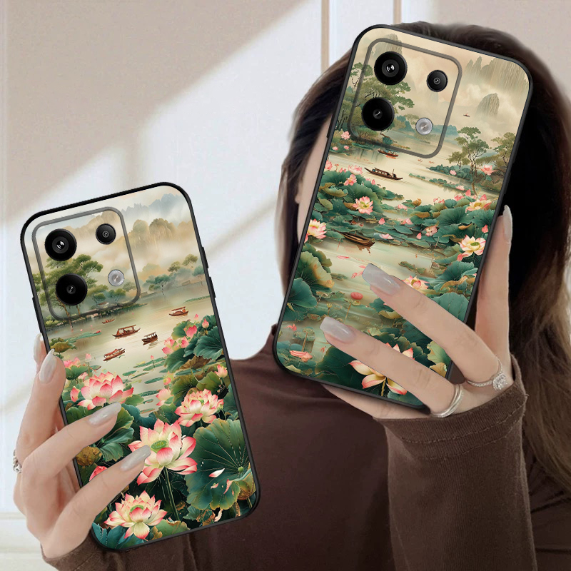 Ship and Red Lotus For Redmi N - Phone Cases India 评论和价格