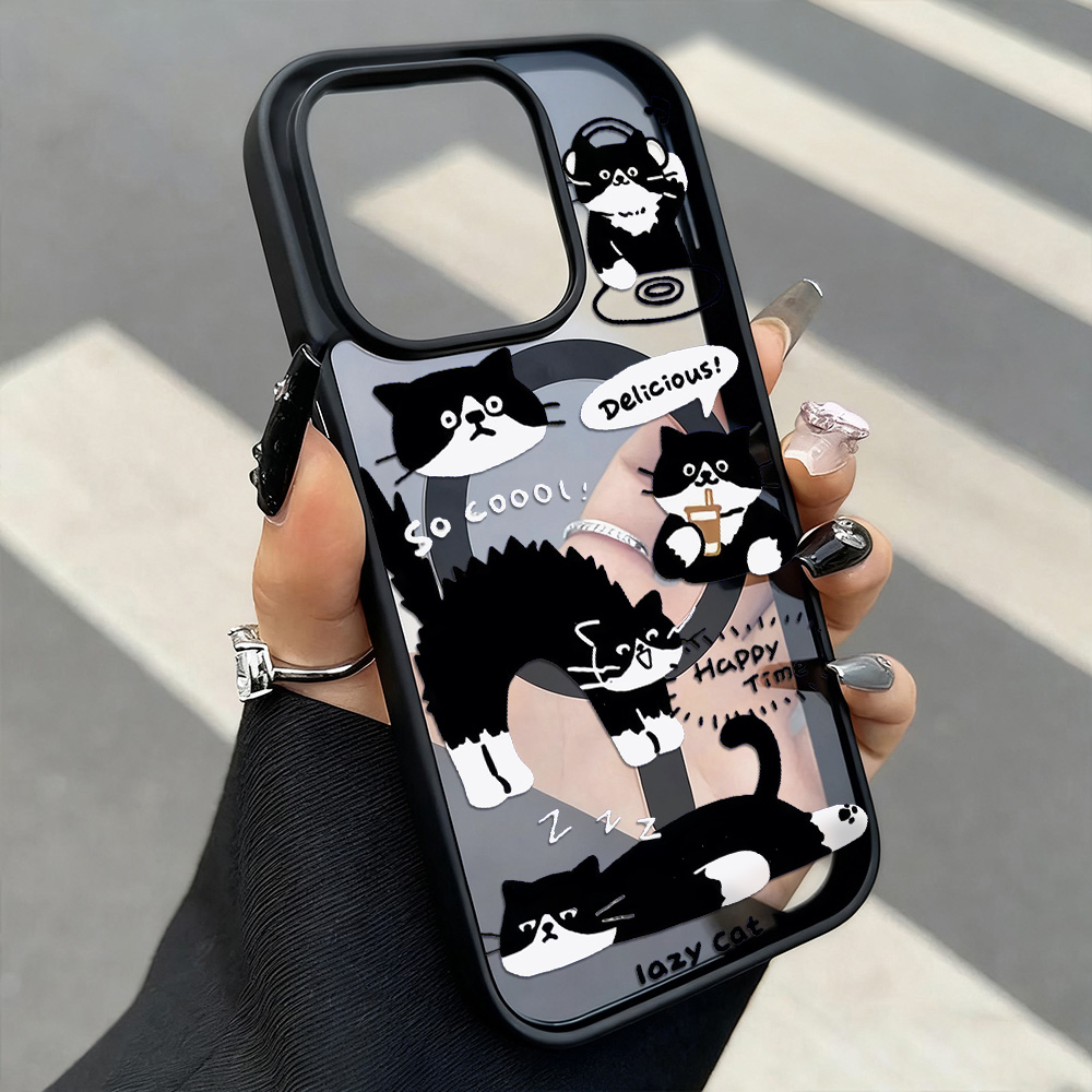 Funny Black Cat Wireless Charg - Phone Cases With Magsafe 评论和价格