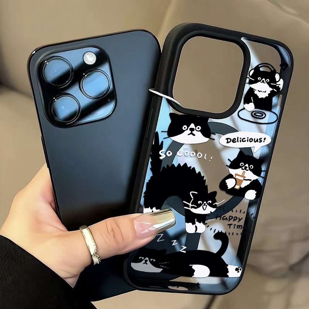 Funny Black Cat Wireless Charg - Phone Cases With Magsafe 评论和价格