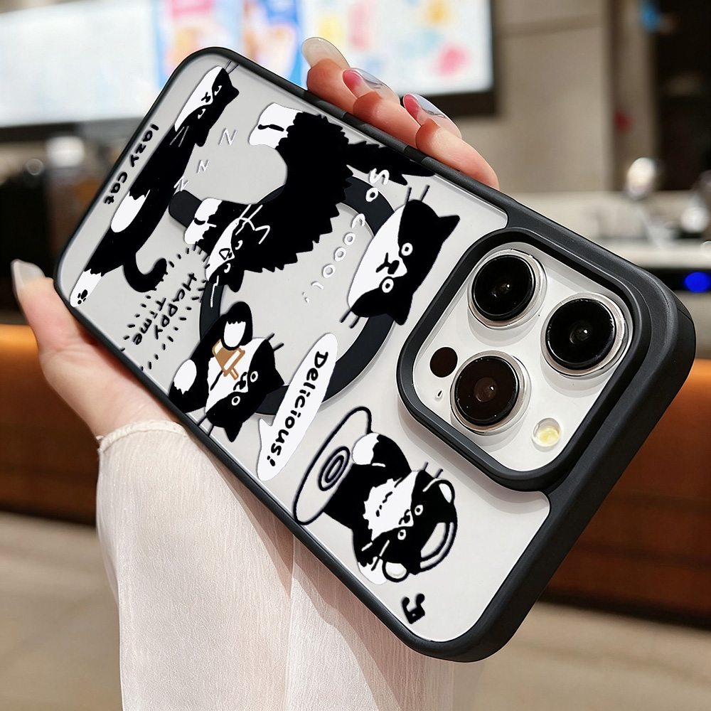 Funny Black Cat Wireless Charg - Phone Cases With Magsafe 评论和价格