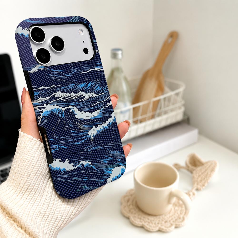 Luxury Carbon Fiber Sea Wave T - Phone Cases With Magsafe 评论和价格