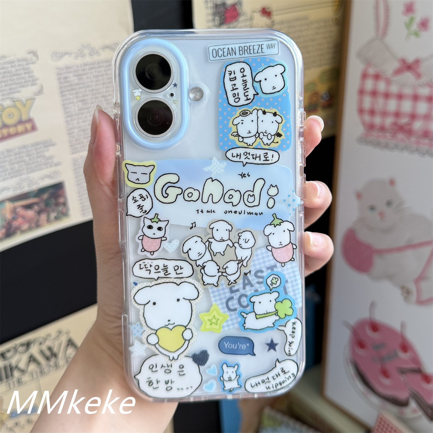 Korea ins Big Head Puppy Line  - Phone Cases Cool Girl 评论和价格