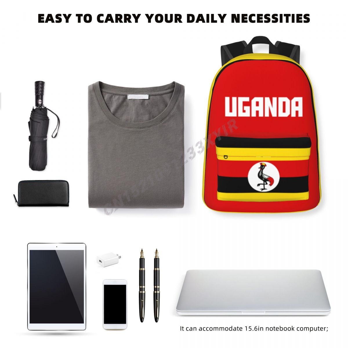 Unisex Backpack Uganda Flag Ug - Phone Cases Uganda 评论和价格