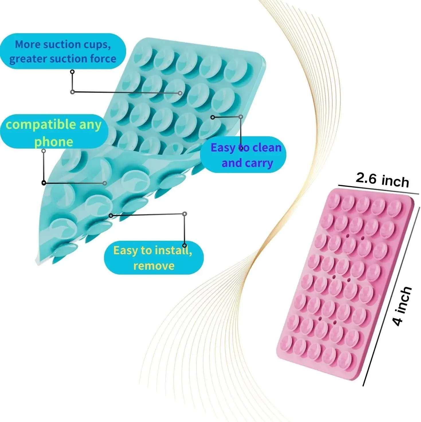 Double-Sided Suction Cup Phone - Phone Cases Rubber 评论和价格