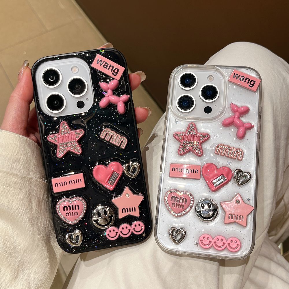 Cute 3D Love Heart Y2K Star Sp - Phone Cases Dior 评论和价格