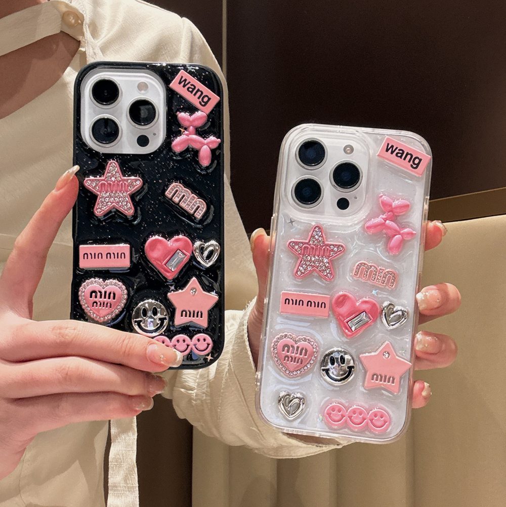 Cute 3D Love Heart Y2K Star Sp - Phone Cases Dior 评论和价格