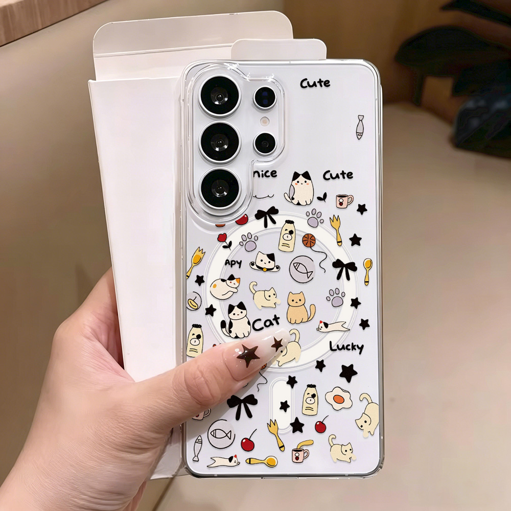 Cute Cat Magnetic Phone Case F - Phone Cases With Magsafe 评论和价格