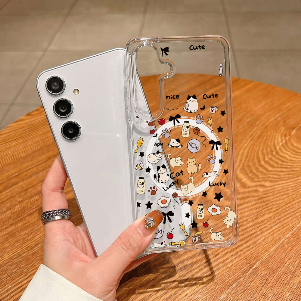 Cute Cat Magnetic Phone Case F - Phone Cases With Magsafe 评论和价格