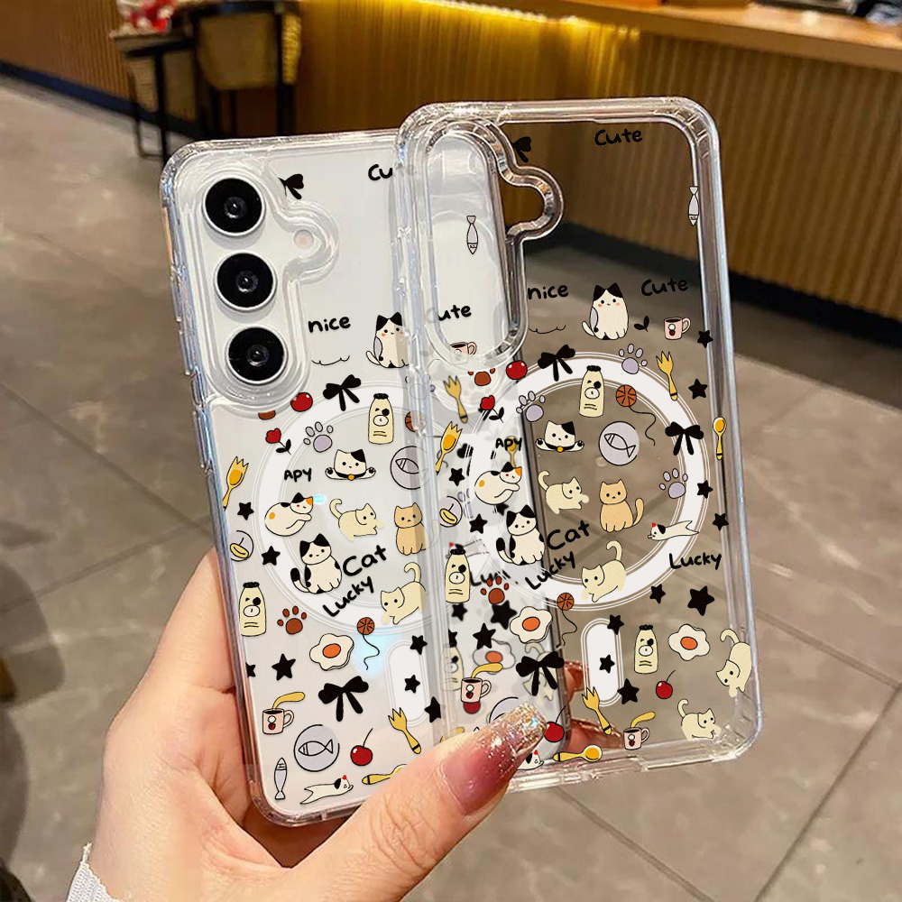 Cute Cat Magnetic Phone Case F - Phone Cases With Magsafe 评论和价格