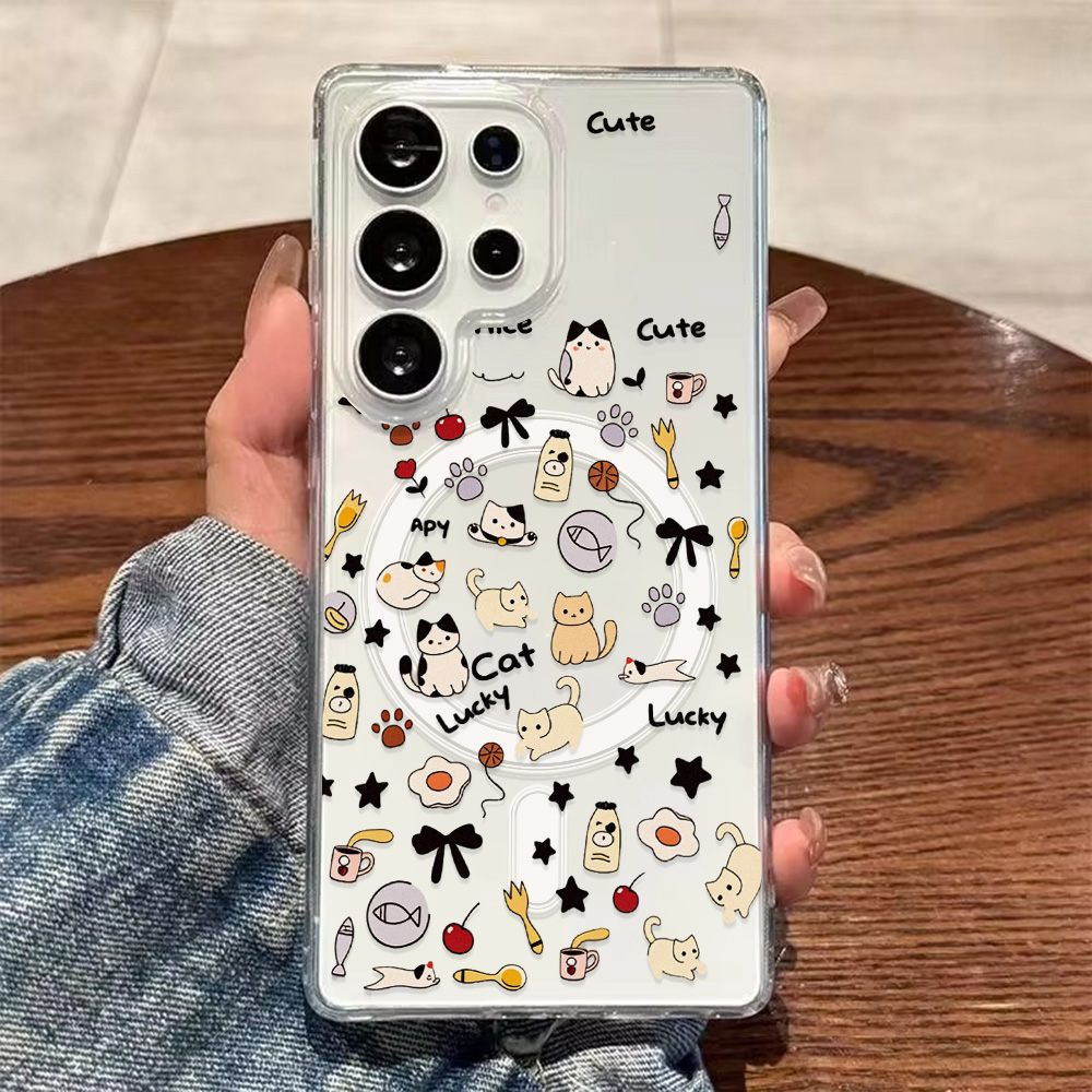Cute Cat Magnetic Phone Case F - Phone Cases With Magsafe 评论和价格