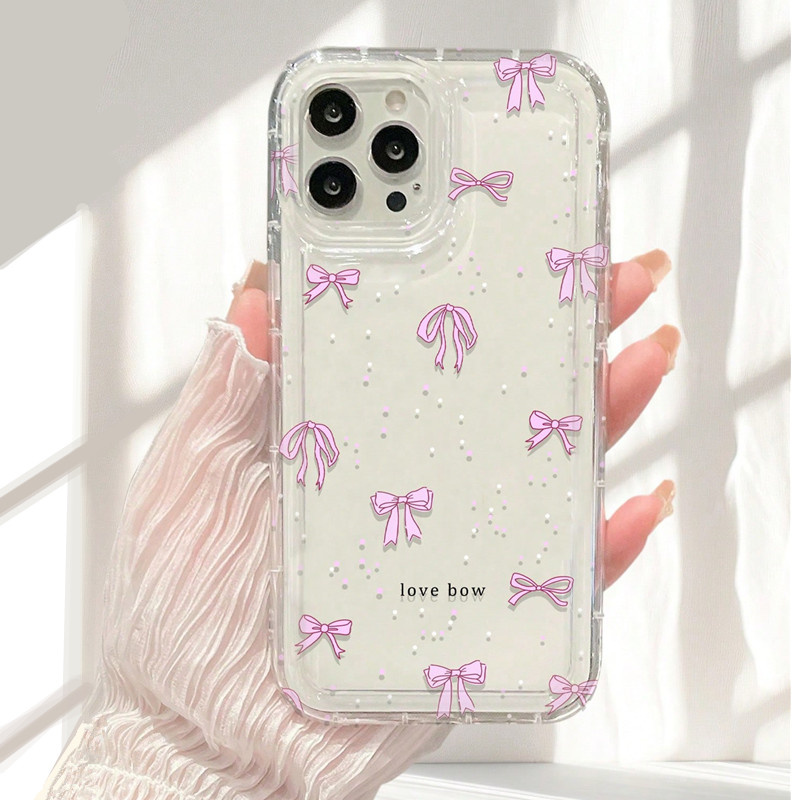 Colorful Bow Print Clear Case  - Phone Cases Dior 评论和价格