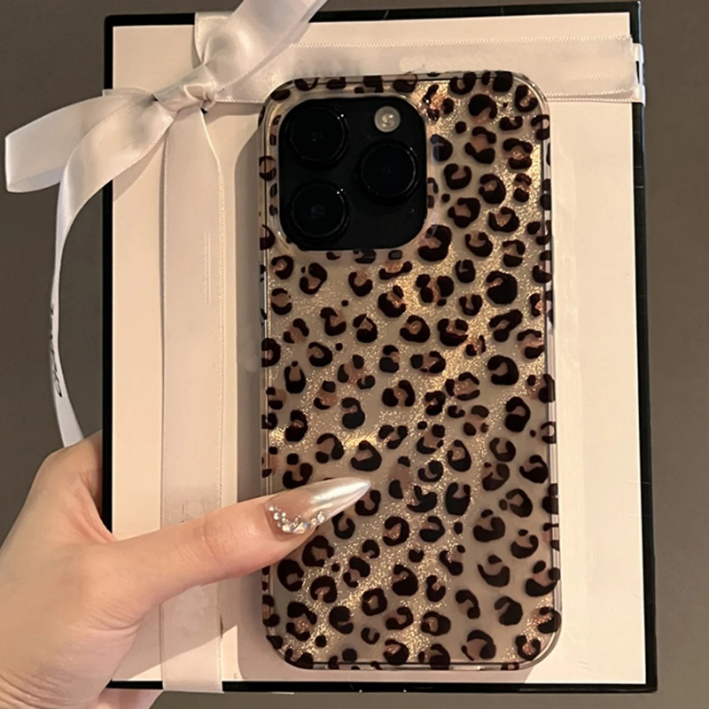 Cute Leopard Print Clear Phone - Phone Cases Dior 评论和价格