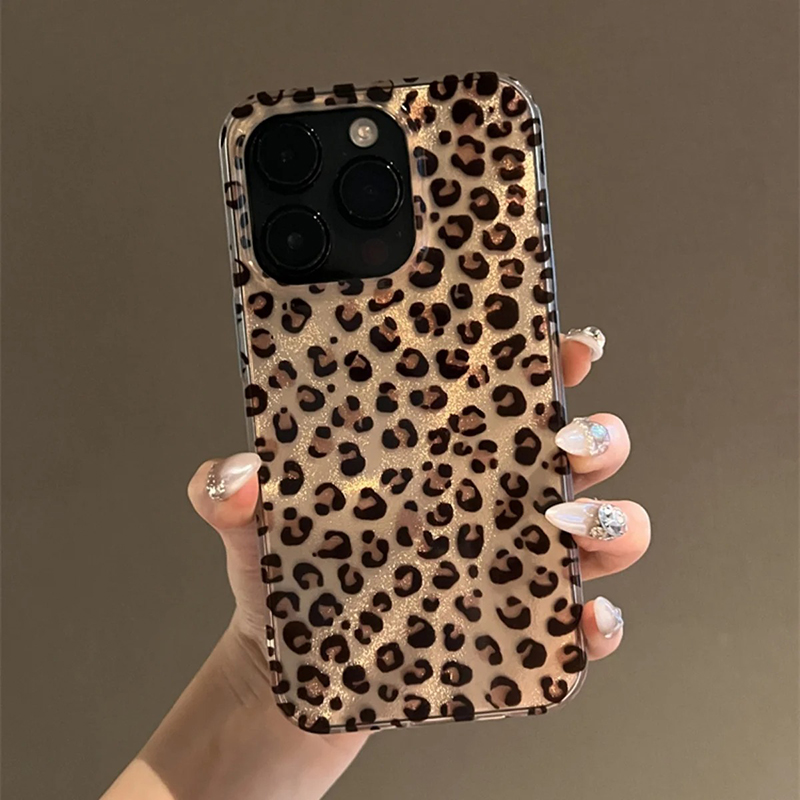 Cute Leopard Print Clear Phone - Phone Cases Dior 评论和价格