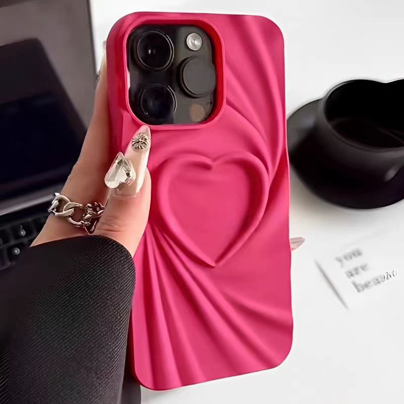 Fashion Fold Wrinkle 3D Love H - Phone Cases Dior 评论和价格
