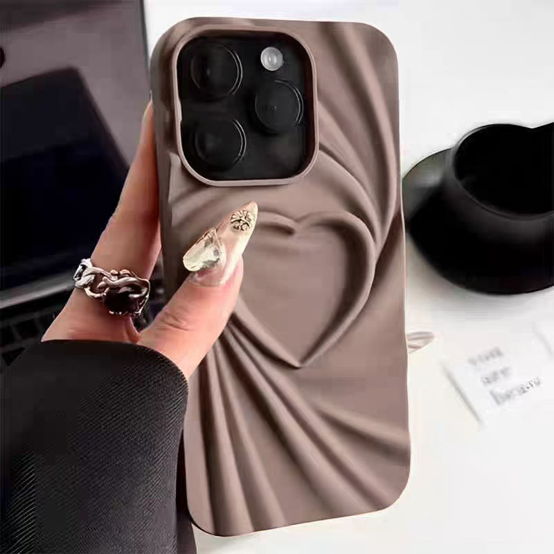 Fashion Fold Wrinkle 3D Love H - Phone Cases Dior 评论和价格