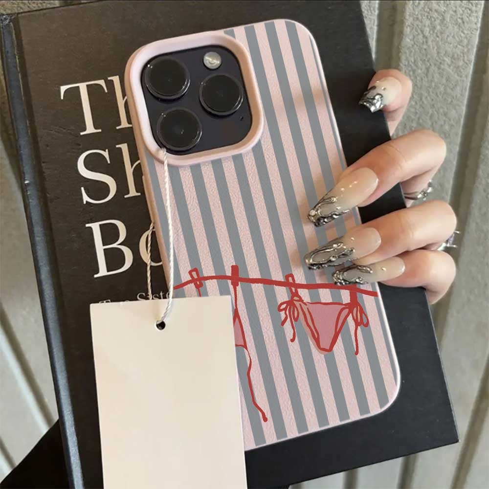 Blue White Striped Bikini Phon - Phone Cases Rugged 评论和价格