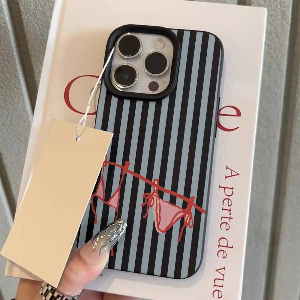 Blue White Striped Bikini Phon - Phone Cases Rugged 评论和价格
