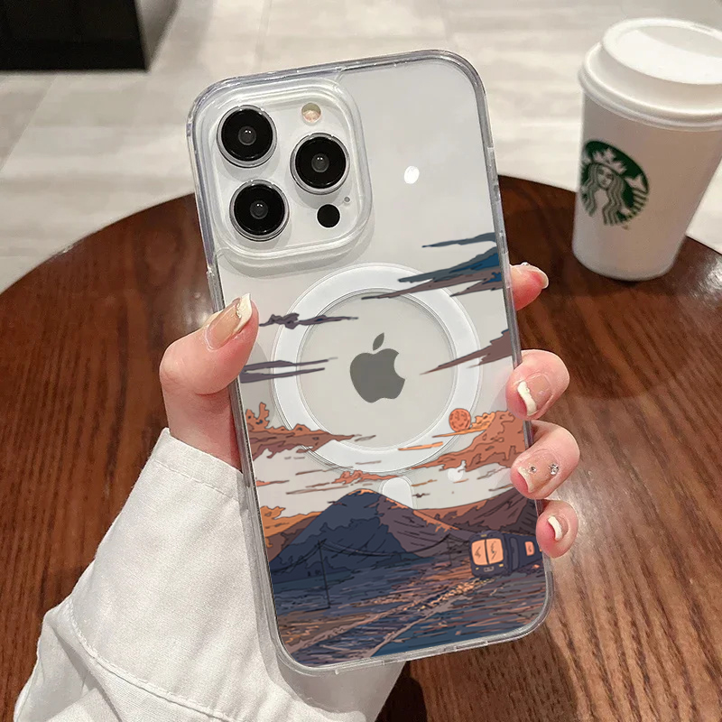 Sunset Pattern Fashion Phone C - Phone Cases With Magsafe 评论和价格