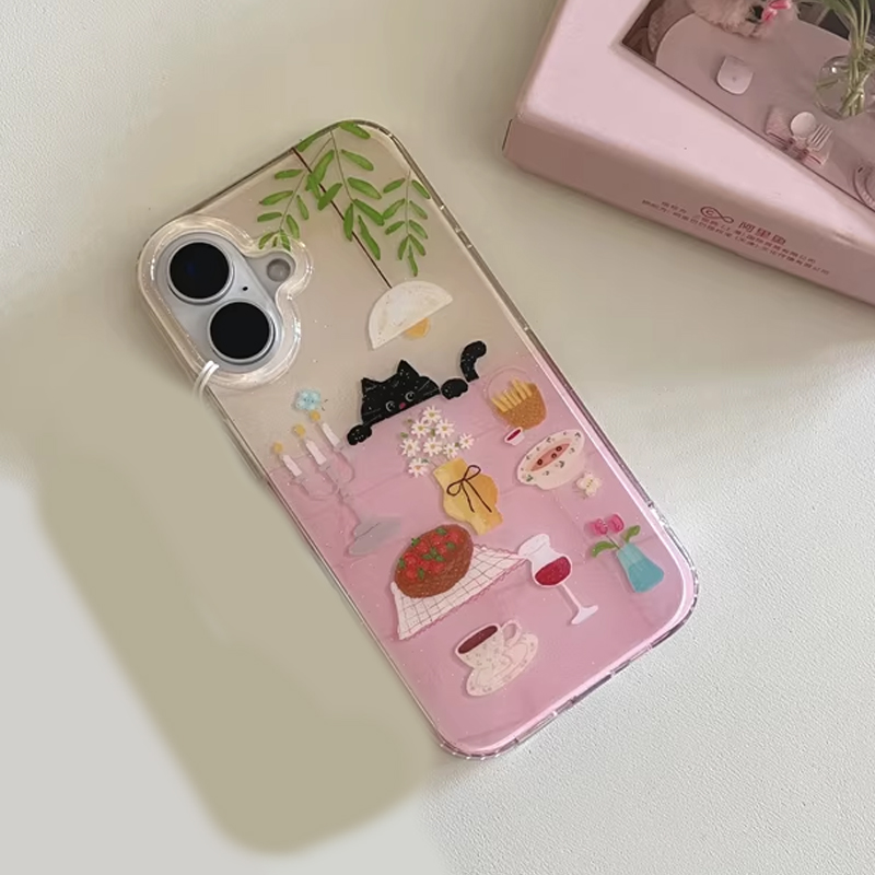 Ins Girl Cute Dining Table Lit - Phone Cases Cool Girl 评论和价格