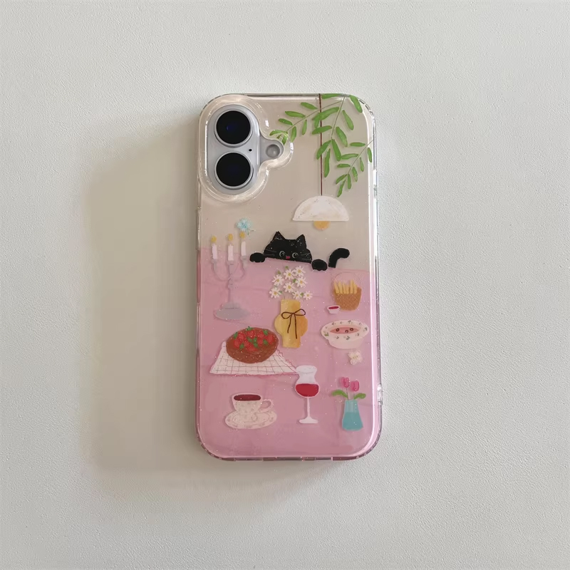 Ins Girl Cute Dining Table Lit - Phone Cases Cool Girl 评论和价格