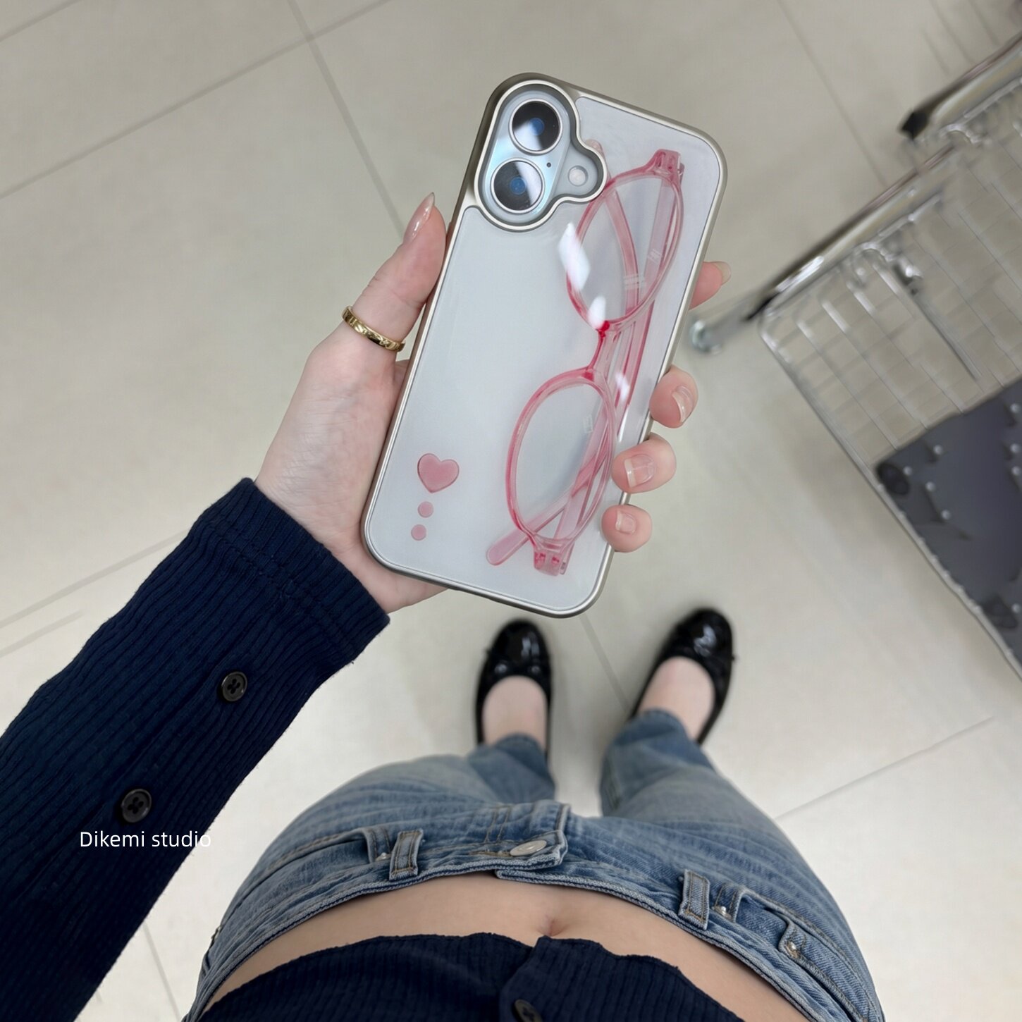 Korean ins Girl Heart Pink Gla - Phone Cases Cool Girl 评论和价格