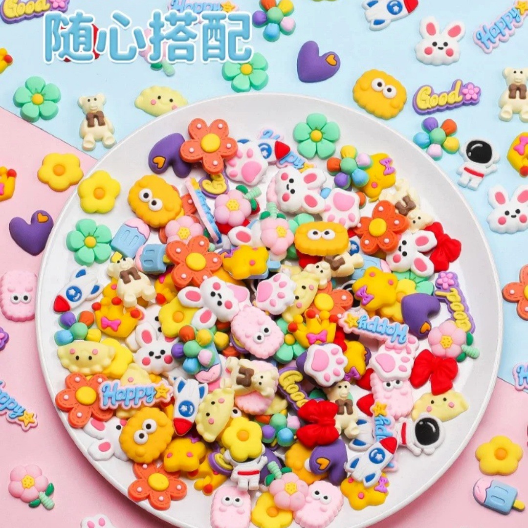 100pcs DIY Mixed Flower Animal - Phone Cases Rubber 评论和价格