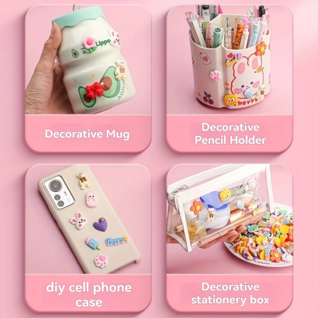 100pcs DIY Mixed Flower Animal - Phone Cases Rubber 评论和价格