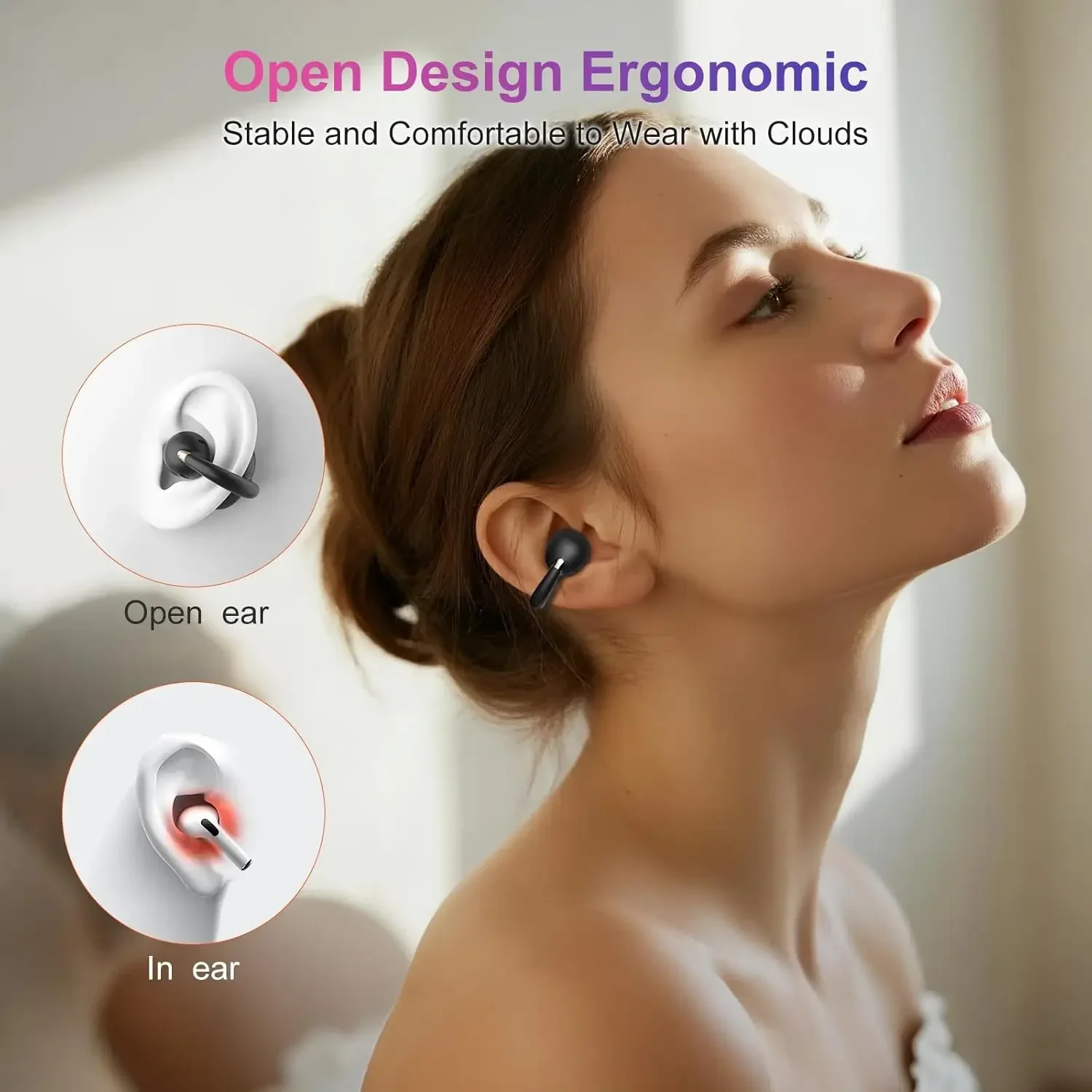 Open Ear Earbuds, Clip on Earb - Phone Cases Clear 评论和价格